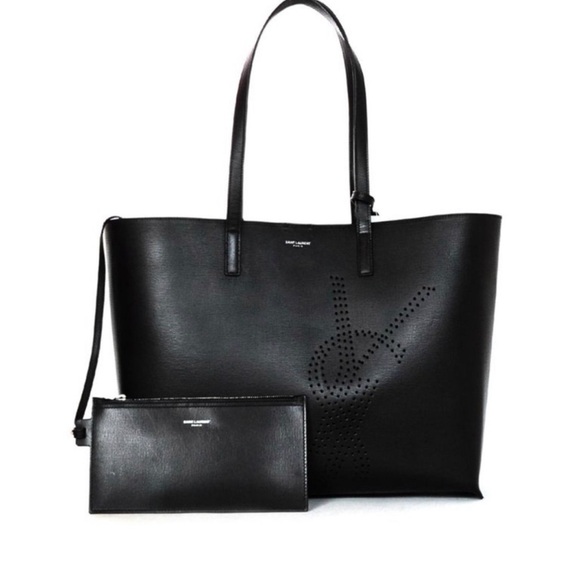 Yves Saint Laurent Perforated Logo Tote - Picture 2 of 10